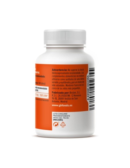 Vitamina E 100 cápsulas de 500mg GHF