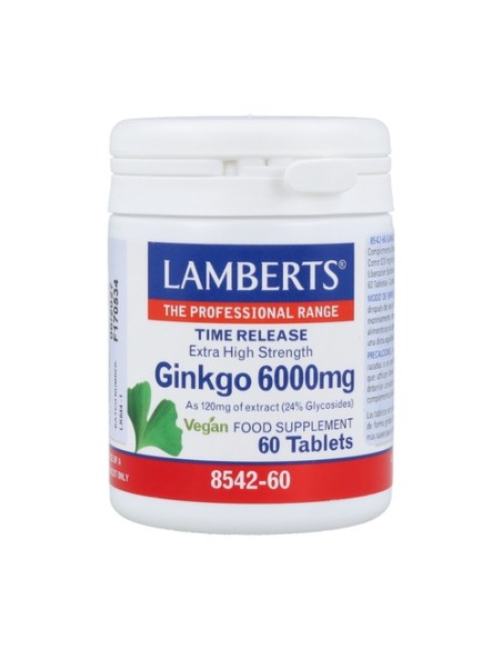 Ginkgo 6000mg 60 tabletas Lamberts