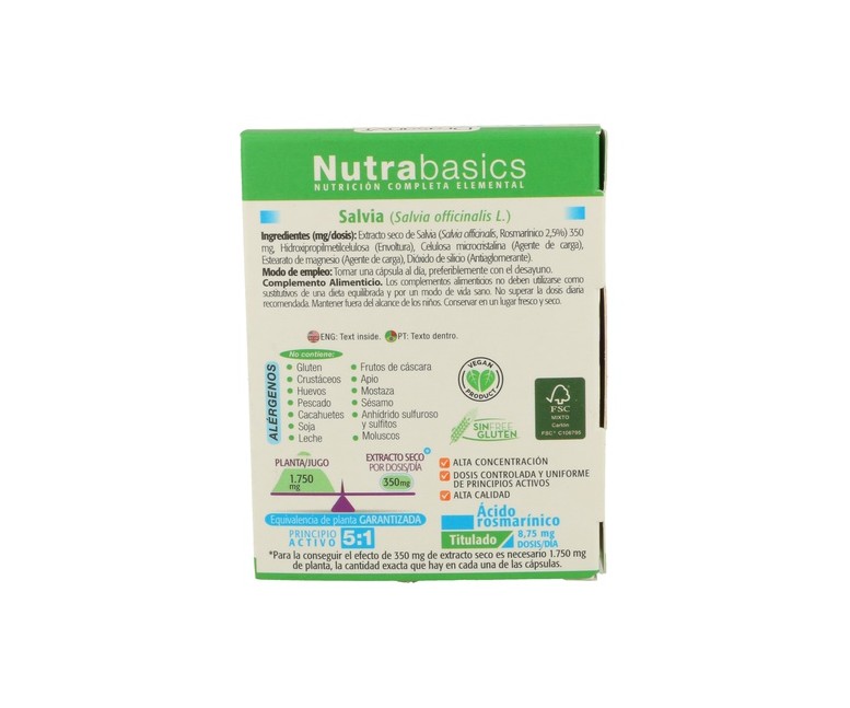 Nutrabasics Salvia 30 comprimidos Drasanvi