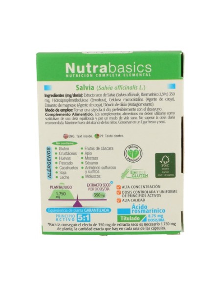 Nutrabasics Salvia 30 comprimidos Drasanvi