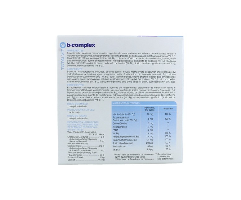 Totalvit 09 B-Complex Piel 28 comprimidos Soria Natural