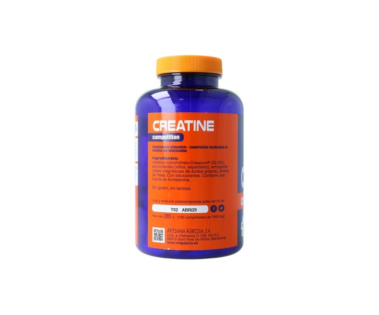 Creatina Competition 150 comprimidos masticables Mega Plus