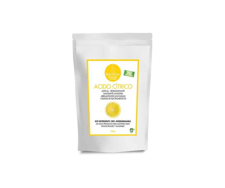 Acido Cítrico Suavizante, Abrillantador, Antical, Desincrustante Eco 700 g de polvo Biocenter