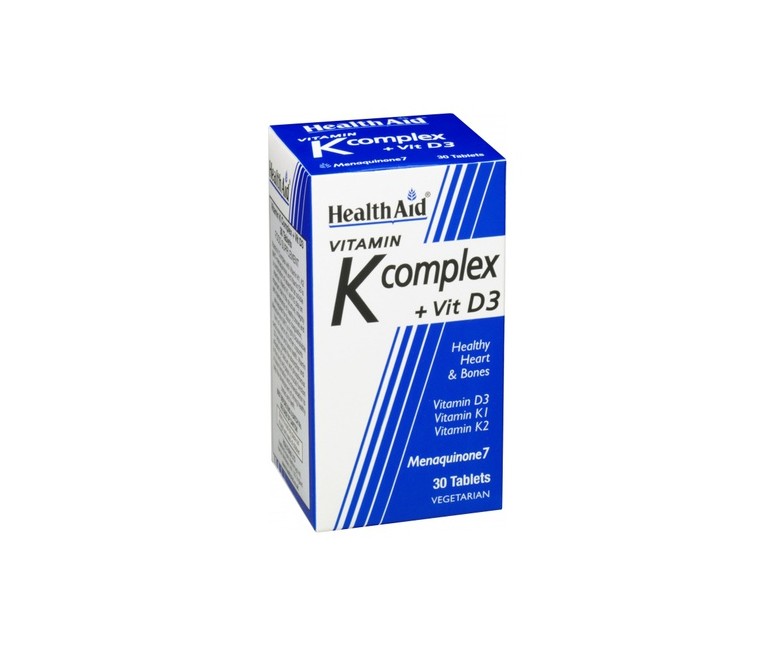 Vitamina K Complex con Vitamina D3 30 comprimidos Health aid
