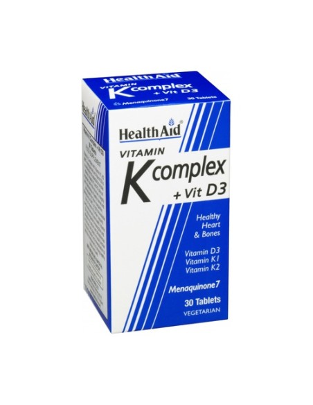 Vitamina K Complex con Vitamina D3 30 comprimidos Health aid