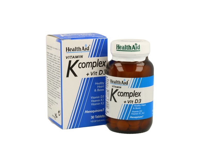 Vitamina K Complex con Vitamina D3 30 comprimidos Health aid