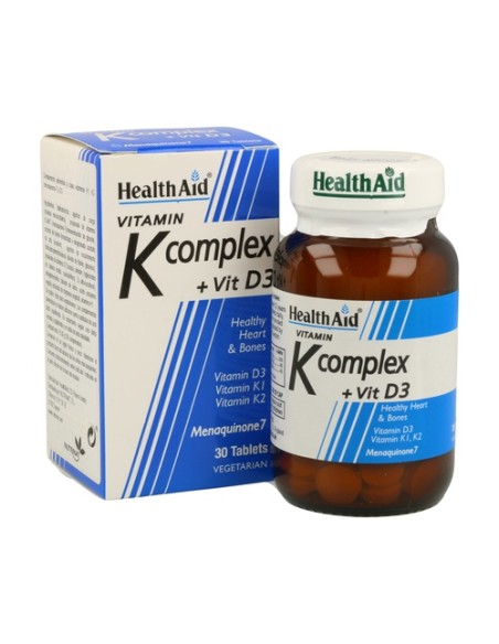Vitamina K Complex con Vitamina D3 30 comprimidos Health aid