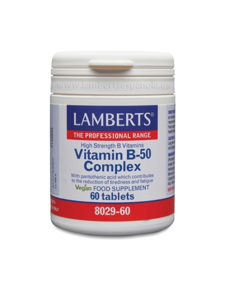 Vitamina B-50 Complex 60 tabletas Lamberts
