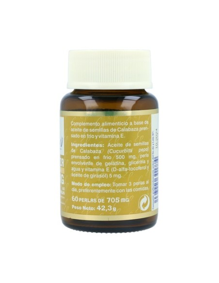 Calabaza aceites activos 60 perlas de 705mg Estado Puro