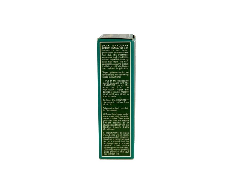 Hennatint Castaño Caoba Oscuro 1 unidad Radhe Shyam