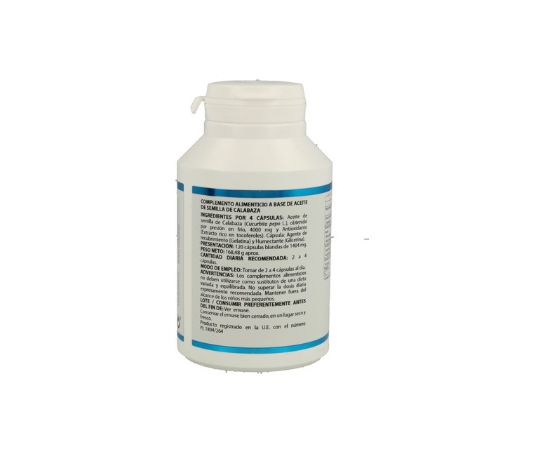 Aceite de Semillas de Calabaza 120 cápsulas Equisalud