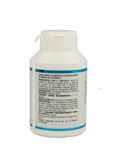 Aceite de Semillas de Calabaza 120 cápsulas Equisalud