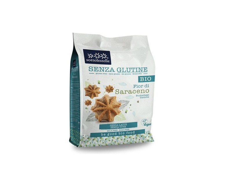 Galleta de trigo sarraceno sin gluten Bio 250 g Sottolestelle