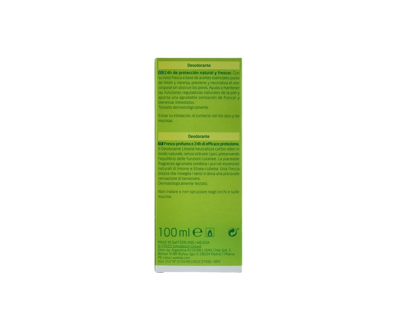 Desodorante spray citrus 100 ml (Limón) Weleda