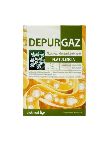 Depurgaz flatulencia 30 comprimidos Dietmed