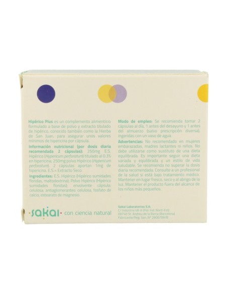 Hipérico Plus 60 cápsulas Sakai