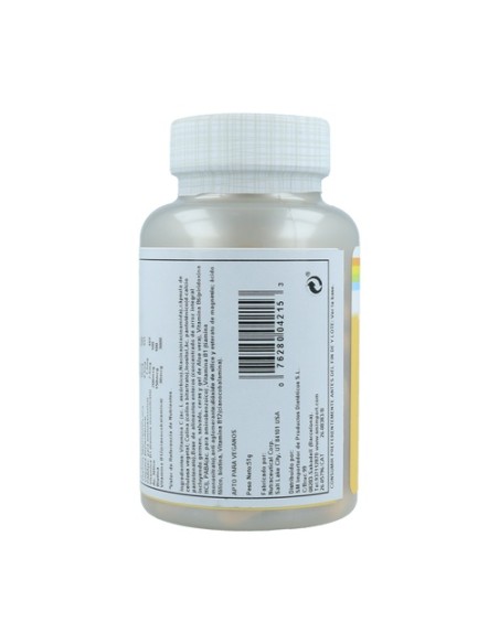 Nutritionally Balanced B-Stress 100 cápsulas Solaray