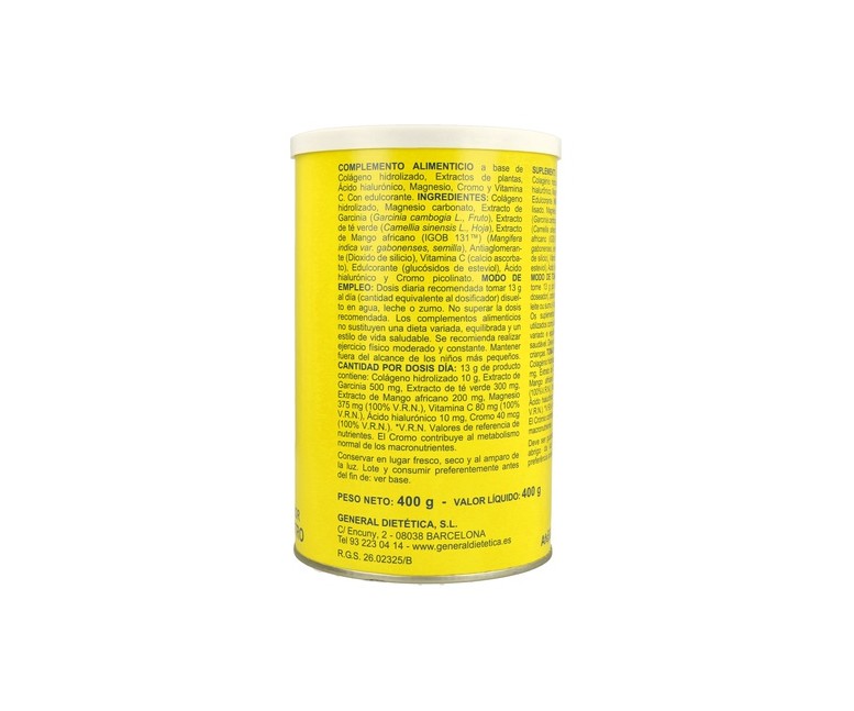 Colágeno Soluble Plus Slim (sabor Neutro) 400 g de polvo Integralia