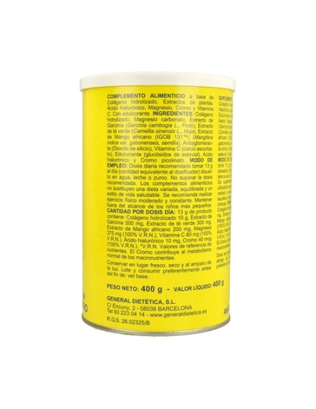Colágeno Soluble Plus Slim (sabor Neutro) 400 g de polvo Integralia