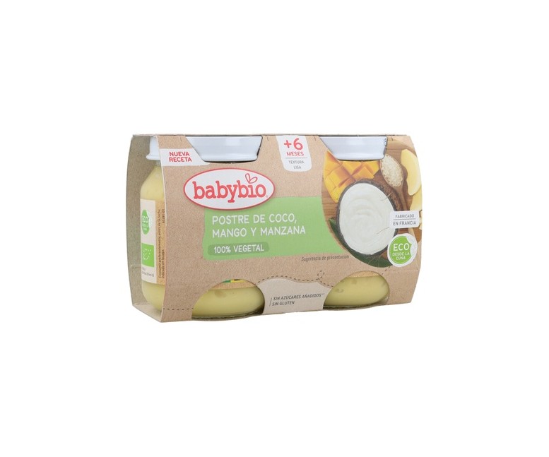 Yogurt coco mango y piña 2 unidades de 130g Babybio