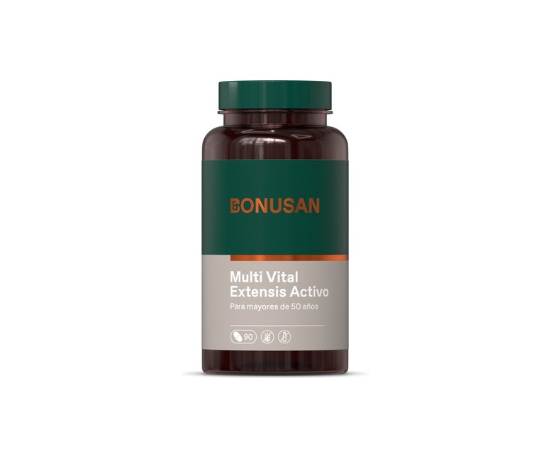 Multi vital extensis activo multivitamínico +50 90 comprimidos Bonusan