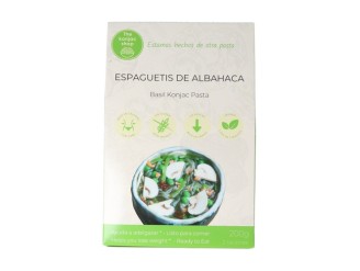 Espaguetis de albahaca de konjac