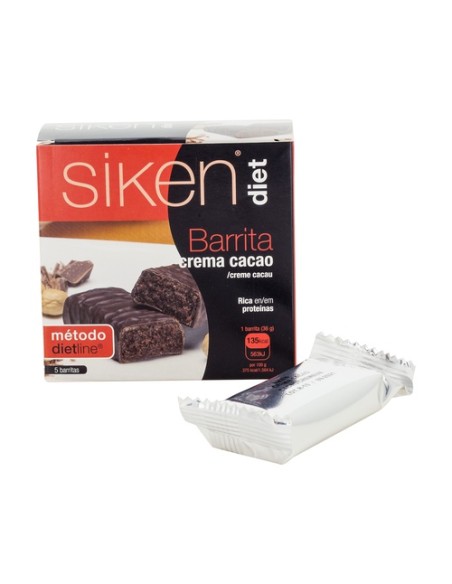 Barrita de Crema de Cacao 5 barritas de 36g Siken
