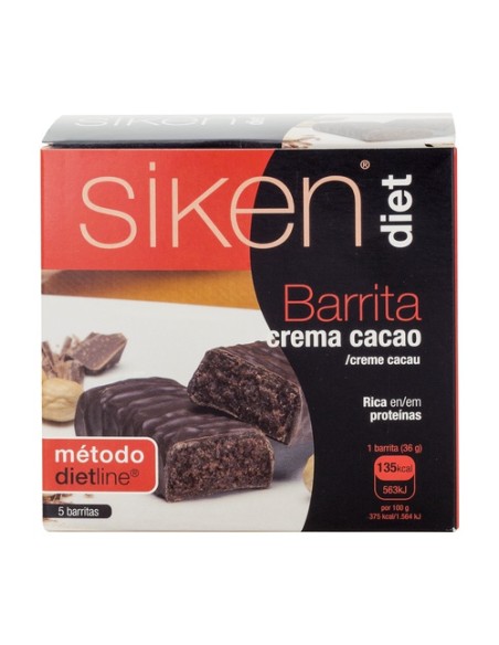 Barrita de Crema de Cacao 5 barritas de 36g Siken