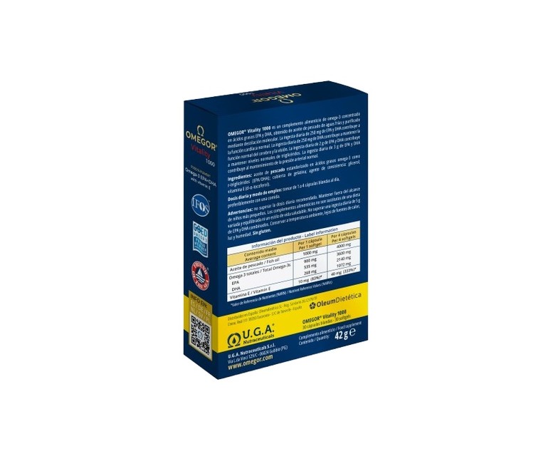Omegor vitality 1000 omega3 30 cápsulas Uga Nutraceuticals