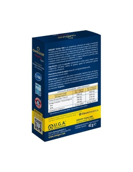 Omegor vitality 1000 omega3 30 cápsulas Uga Nutraceuticals