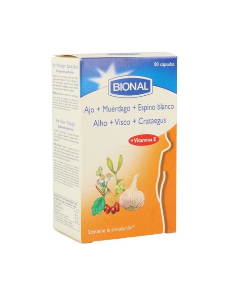 Ajo + Muerdago + Espino Blanco 80 cápsulas Bional