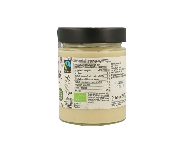 Crema Blanca con Coco Vegana 270 g La Vida Vegan