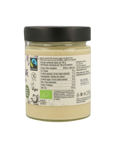 Crema Blanca con Coco Vegana 270 g La Vida Vegan