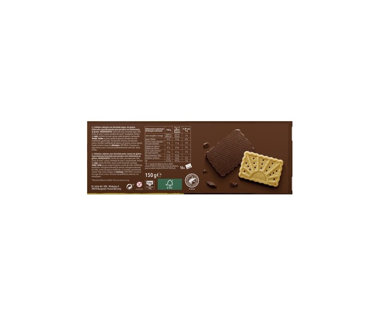 Chocogalleta sin gluten 150 g Schär