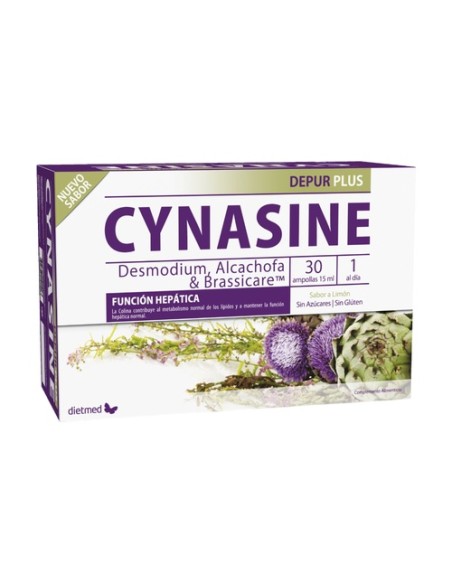 Cynasine depur plus función hepática 30 ampollas de 15ml Dietmed