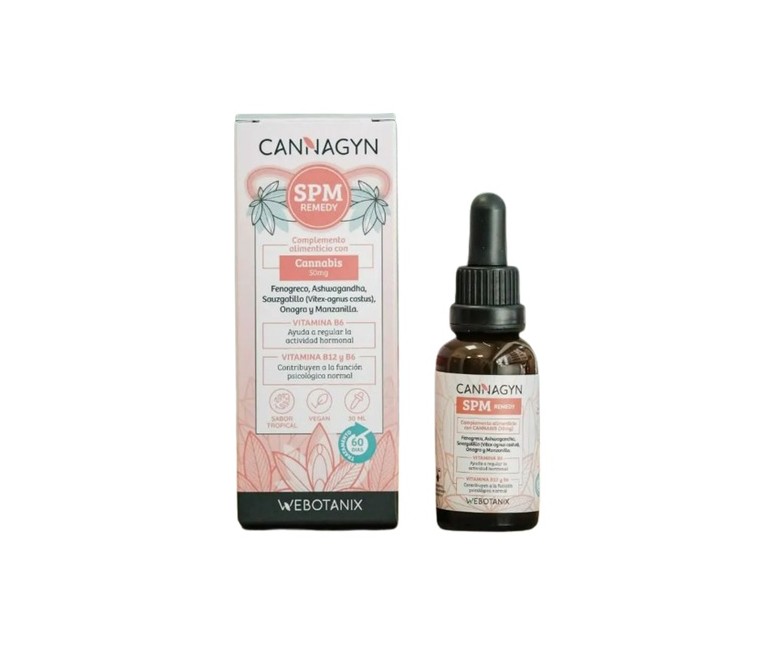 Cannagyn SPM síndrome premenstrual remedy 30 ml de aceite WeBotanix