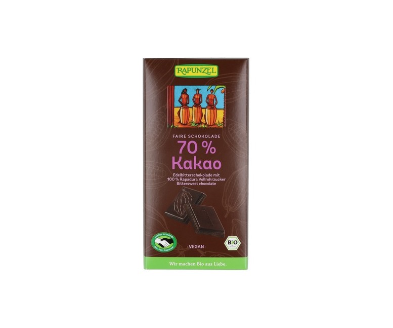 Tableta choco extra negro 80 g Rapunzel