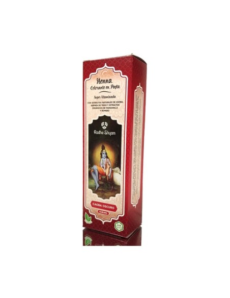 Henna Caoba Oscuro Pasta 200 ml Radhe Shyam