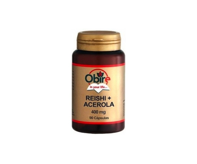 Reishi (micelio) y Acerola 90 cápsulas de 400mg Obire