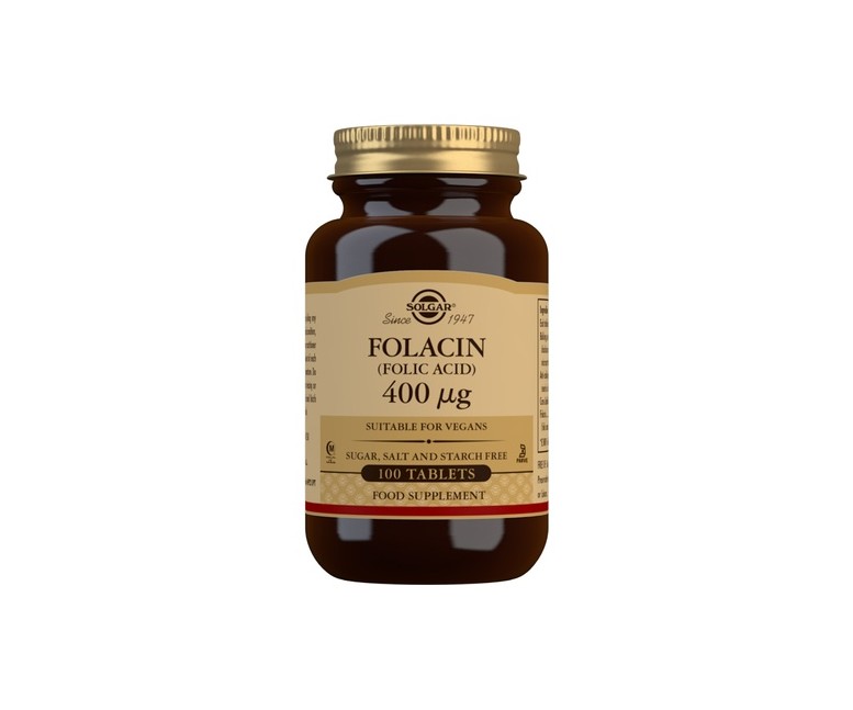 Folacín ácido fólico 100 comprimidos de 400 mg Solgar