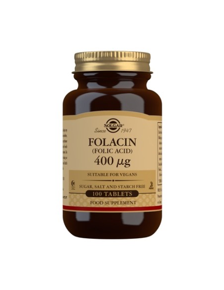 Folacín ácido fólico 100 comprimidos de 400 mg Solgar