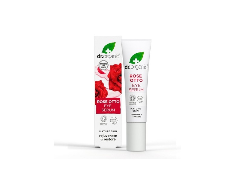 Sérum contorno de ojos Rosa Damascena piel piel madura 15 ml de sérum Dr. Organic