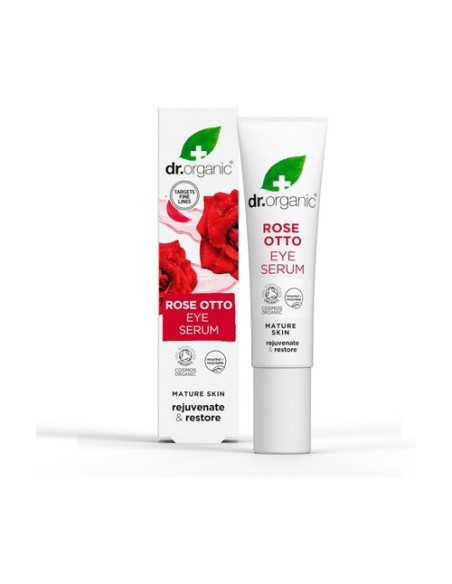 Sérum contorno de ojos Rosa Damascena piel piel madura 15 ml de sérum Dr. Organic
