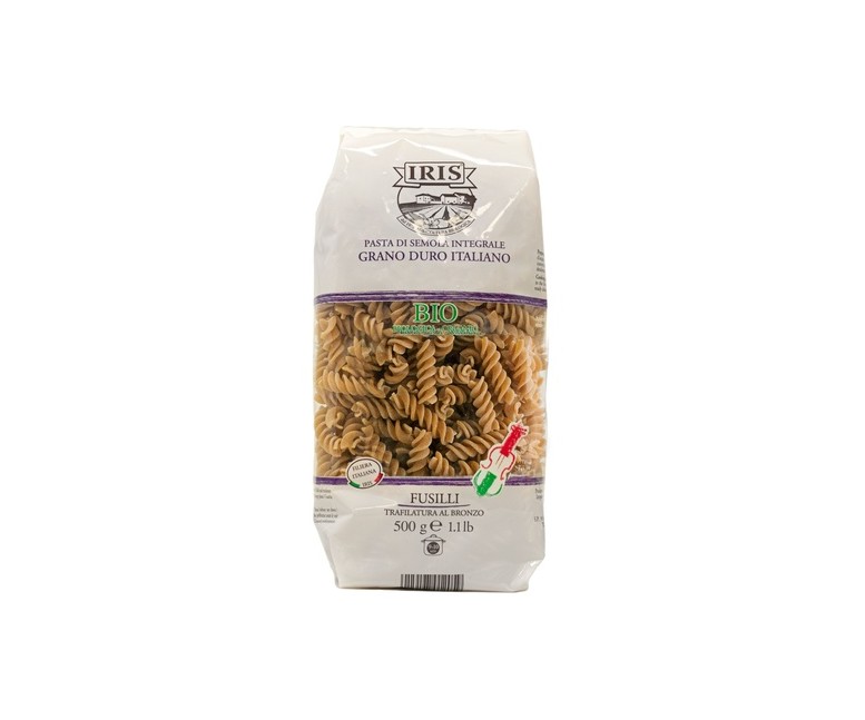Fusilli de trigo inegral 500 g Iris