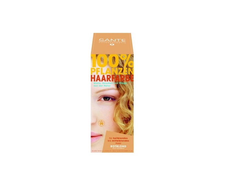 Tinte vegetal en polvo Rubio rojizo 100 g Sante