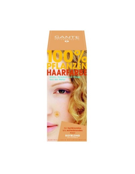 Tinte vegetal en polvo Rubio rojizo 100 g Sante