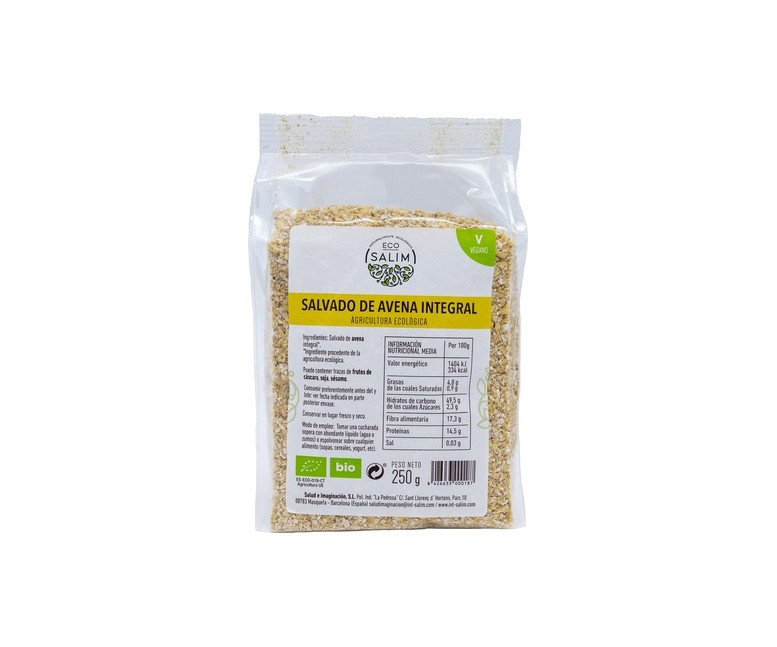 Salvado de Avena Bio 250 g Eco Salim
