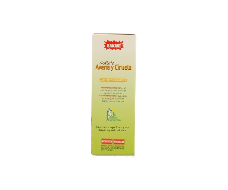 Galletas Avena y Ciruela 150 g Sanavi