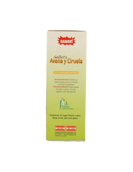 Galletas Avena y Ciruela 150 g Sanavi