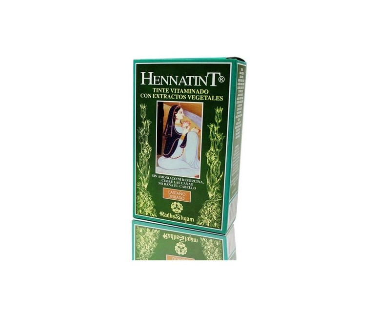 Hennatint tinte para cabello castaño dorado 120 ml Radhe Shyam